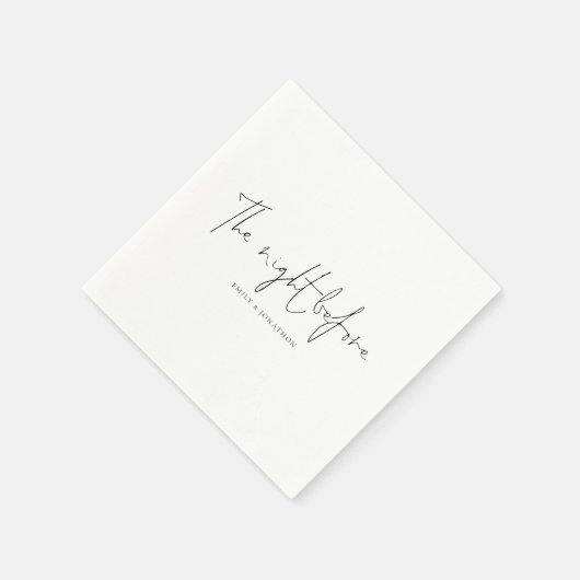 De avond voor het elegante script repetitie diner servet (Hoek)