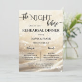 De avond voor het gouden glinsterende repetitiedin kaart (Staand voorkant)