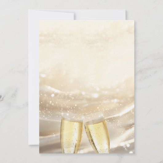 De avond voor het gouden glinsterende repetitiedin kaart (Achterkant)