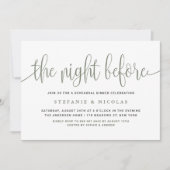 De avond voor het Green Script-repetitiediner Kaart (Voorkant)