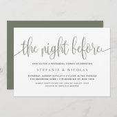 De avond voor het Green Script-repetitiediner Kaart (Voorkant / Achterkant)