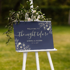 De avond voor het marineblauwe repetitiediner poster