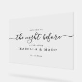 De avond voor het minimalistische repetitiediner acryl bord (Hoek)