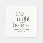 De avond voor het minimalistische repetitiediner servet (Voorkant)