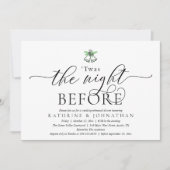 De avond voor het moderne repetitiediner kaart (Voorkant)