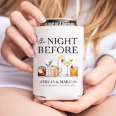 De avond voor het oefendiner van het paar blikjeskoeler