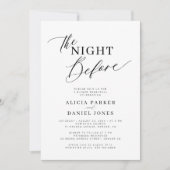 De avond voor het repetitie diner kaart (Voorkant)