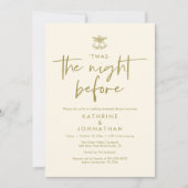 De avond voor het repetitie diner van de bruiloft kaart (Voorkant)