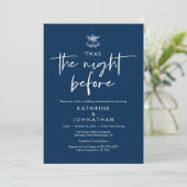 De avond voor het repetitie diner van de bruiloft kaart (Staand voorkant)