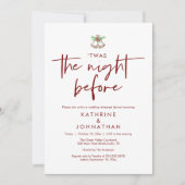 De avond voor het repetitie diner van de bruiloft kaart (Voorkant)