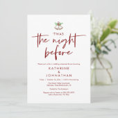 De avond voor het repetitie diner van de bruiloft kaart (Staand voorkant)