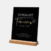 De avond voor het repetitiediner Black Modern Acryl Bord (Hoek)