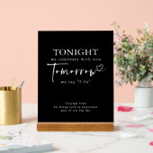 De avond voor het repetitiediner Black Modern Acryl Bord (Huwelijk)