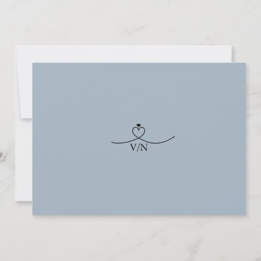 De avond voor het repetitiediner Dusty Blue Kaart (Achterkant)