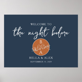 De avond voor het repetitiediner in Navy Blue Poster