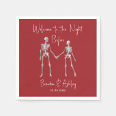 De avond voor het repetitiediner servetten rood (Voorkant)