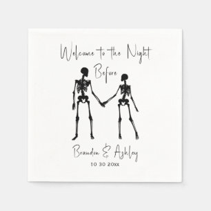 De avond voor het repetitiediner servetten wit