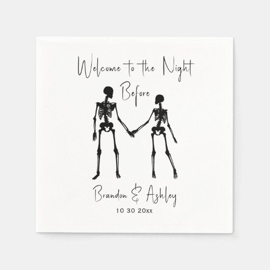 De avond voor het repetitiediner servetten wit (Voorkant)