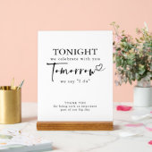 De avond voor het repetitiediner White Modern Acryl Bord (Huwelijk)