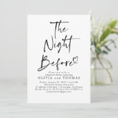 De avond voor het repetitiediner White Modern Kaart (Staand voorkant)