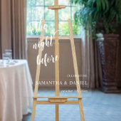 De avond voor het repetitief binnenwelkomstteken acryl bord