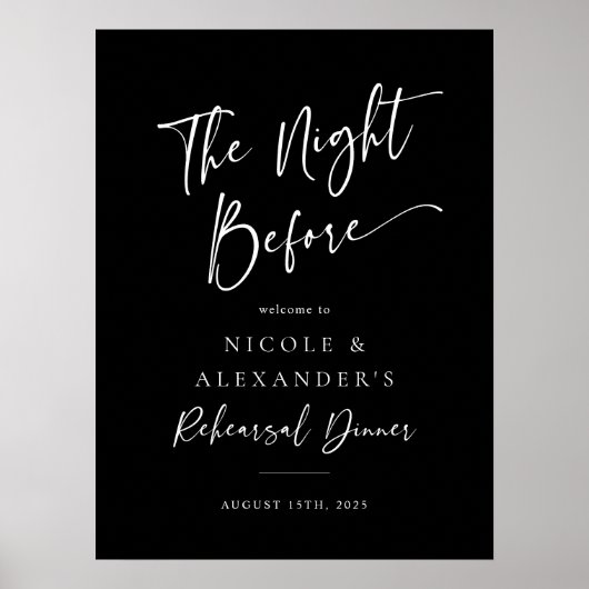 De avond voor het repetitief binnenwelkomstteken poster (Voorkant)