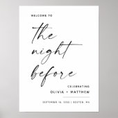 De avond voor het repetitief binnenwelkomstteken poster (Voorkant)