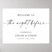 De avond voor het repetitief binnenwelkomstteken poster (Voorkant)