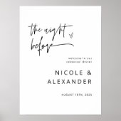 De avond voor het repetitief binnenwelkomstteken poster (Voorkant)