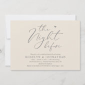 De avond voor het romantische bruiloft repetitie d kaart (Voorkant)