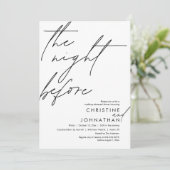 De avond voor het romantische bruiloft repetitie d kaart (Staand voorkant)