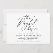 De avond voor het romantische bruiloft repetitie d kaart (Voorkant)