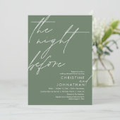 De avond voor het romantische bruiloft repetitie d kaart (Staand voorkant)