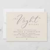 De avond voor het romantische bruiloft repetitie d kaart (Voorkant)