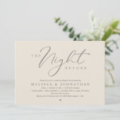 De avond voor het romantische bruiloft repetitie d kaart (Staand voorkant)