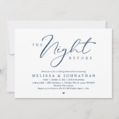 De avond voor het romantische bruiloft repetitie d kaart (Voorkant)