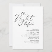 De avond voor het romantische bruiloft repetitie d kaart (Voorkant)