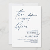 De avond voor het romantische bruiloft repetitie d kaart (Voorkant)