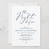 De avond voor het romantische bruiloft repetitie d kaart (Voorkant)