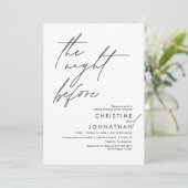 De avond voor het romantische bruiloft repetitie d kaart (Staand voorkant)