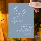 De avond voor het romantische bruiloft repetitie d kaart