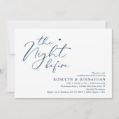 De avond voor het romantische bruiloft repetitie d kaart (Voorkant)