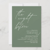 De avond voor het romantische bruiloft repetitie d kaart (Voorkant)