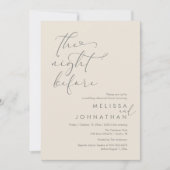 De avond voor het romantische bruiloft repetitie d kaart (Voorkant)