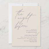 De avond voor het romantische bruiloft repetitie d kaart (Voorkant)