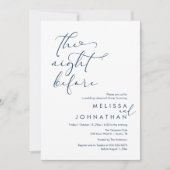 De avond voor het romantische bruiloft repetitie d kaart (Voorkant)