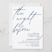 De avond voor het romantische bruiloft repetitie d kaart (Voorkant)