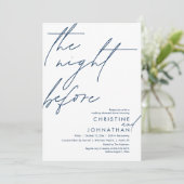 De avond voor het romantische bruiloft repetitie d kaart (Staand voorkant)