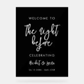 De avond voor het verwelkomen acryl bord (Voorkant)