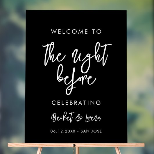 De avond voor het verwelkomen acryl bord (Neutraal)